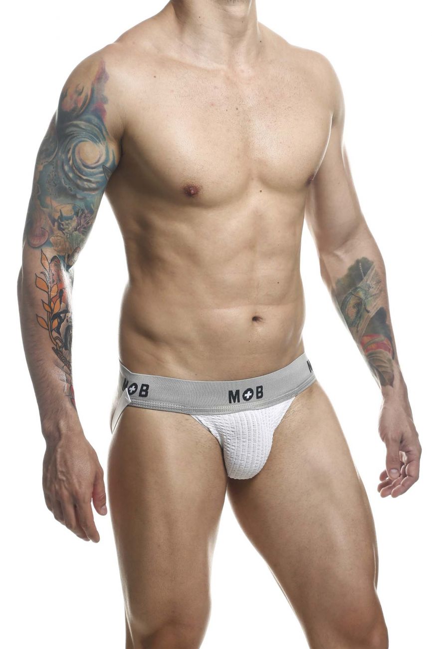 MaleBasics MBL107 MOB Classic Fetish Jock 3 Inches Jockstrap Color White MaleBasics MBL107 MOB Classic Fetish Jock 3 Inches Jockstrap Color White