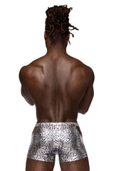 Male Power 153-282 S-naked Pouch Short Farbe Silber-Schwarz