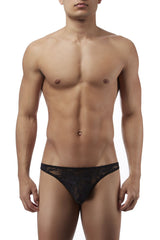 Bikini Wonder en dentelle extensible Male Power 491162 Couleur Noir
