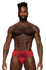 Male Power 492-280 Sassy Lace Bikini Einfarbig Beutel Farbe Rot