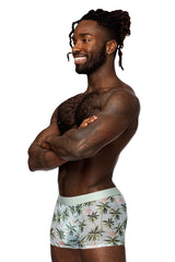 Male Power SMS-011 Transparente Drucke Nahtlose Kurze Farbe Flamingo