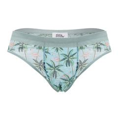Male Power SMS-012 Transparenter Tanga mit Aufdruck, Farbe Flamingo