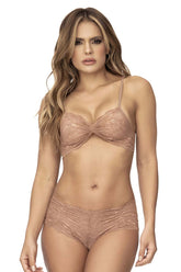 Ensemble culotte et haut en dentelle Mapale 207 Couleur Taupe