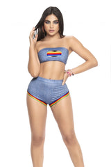 Ensemble deux pièces Mapale 2694 couleur chambray