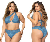 Maillot de bain deux pièces à armatures Mapale 67079X Couleur Chambray bleu