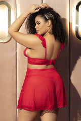 Mapale 7386X Ensemble nuisette et deux pièces deux en un Couleur rouge