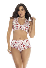Ensemble pyjama deux pièces Mapale 7531 haut et short couleur imprimé vacances