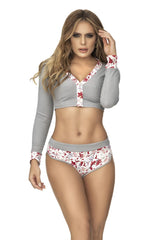 Ensemble pyjama deux pièces Mapale 7532 haut et short couleur imprimé vacances