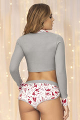 Ensemble pyjama deux pièces Mapale 7532 haut et short couleur imprimé vacances