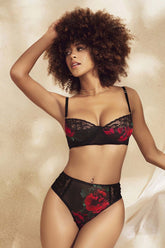 Ensemble deux pièces Mapale 8704 Couleur Noir-Fleur