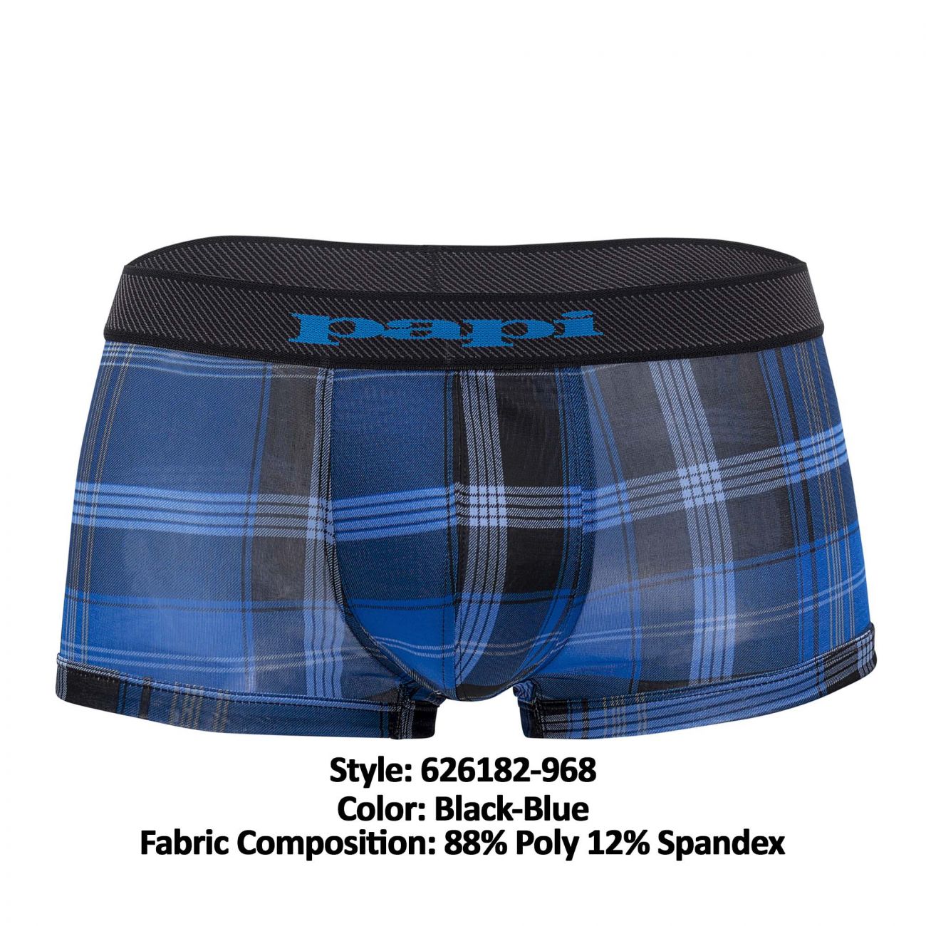 Papi 626182-968 Cool2 Lot de 2 boxers brésiliens à imprimé uni Couleur Noir-Bleu Papi 626182-968 Cool2 Lot de 2 boxers brésiliens à imprimé uni Couleur Noir-Bleu
