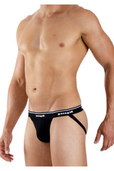 Papi 705910-962 3PK 1X1 Rib Jockstrap Farbe Schwarz-Anthrazit-Grau