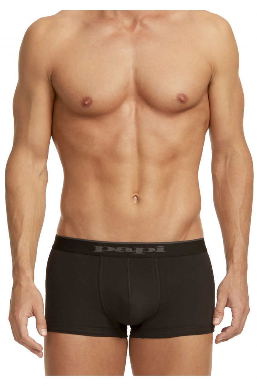 Papi 980501-001 Lot de 3 slips brésiliens en coton extensible Couleur Noir Papi 980501-001 Lot de 3 slips brésiliens en coton extensible Couleur Noir