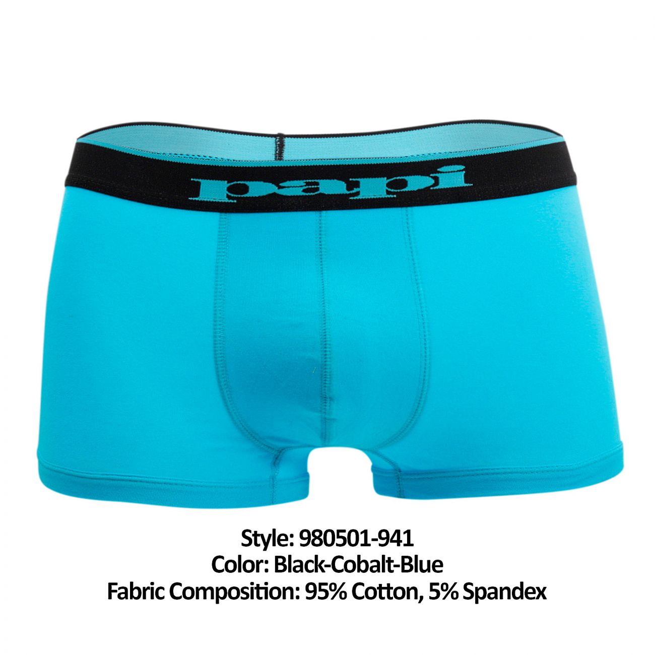 Papi 980501-941 3PK Cotton Stretch Brazilian Solids Farbe Schwarz-Kobalt-Blau Papi 980501-941 3PK Cotton Stretch Brazilian Solids Farbe Schwarz-Kobalt-Blau