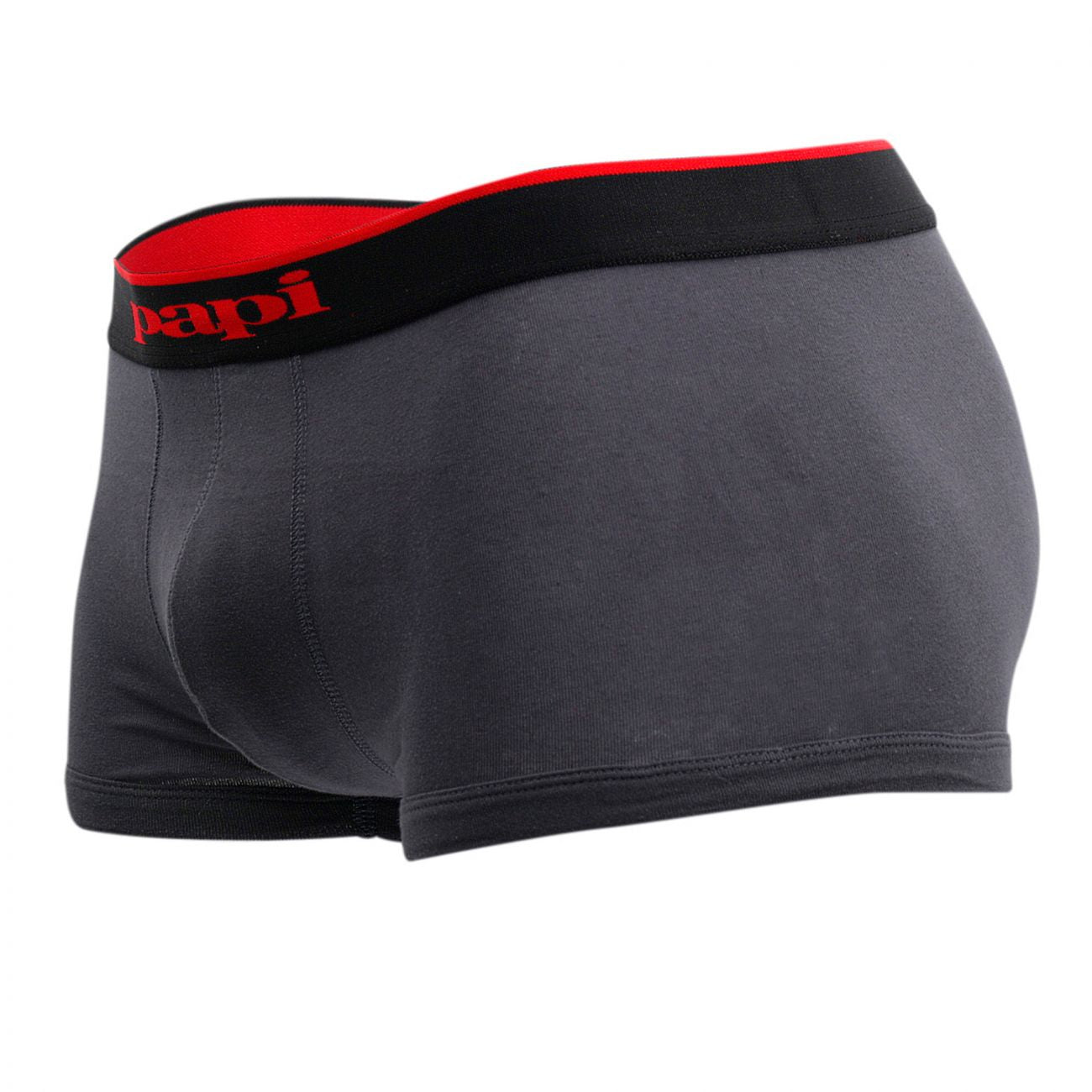 Papi 980501-950 Lot de 3 slips brésiliens en coton extensible Couleur rouge-gris-noir Papi 980501-950 Lot de 3 slips brésiliens en coton extensible Couleur rouge-gris-noir