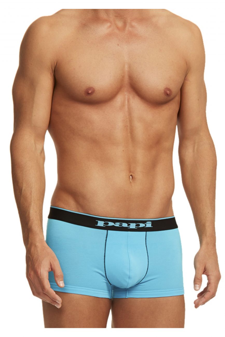 Papi 980503-969 3PK Cotton Stretch Brazilian Yarndye Band Stripe Color Turquoise-Black Papi 980503-969 3PK Cotton Stretch Brazilian Yarndye Band Stripe Color Turquoise-Black