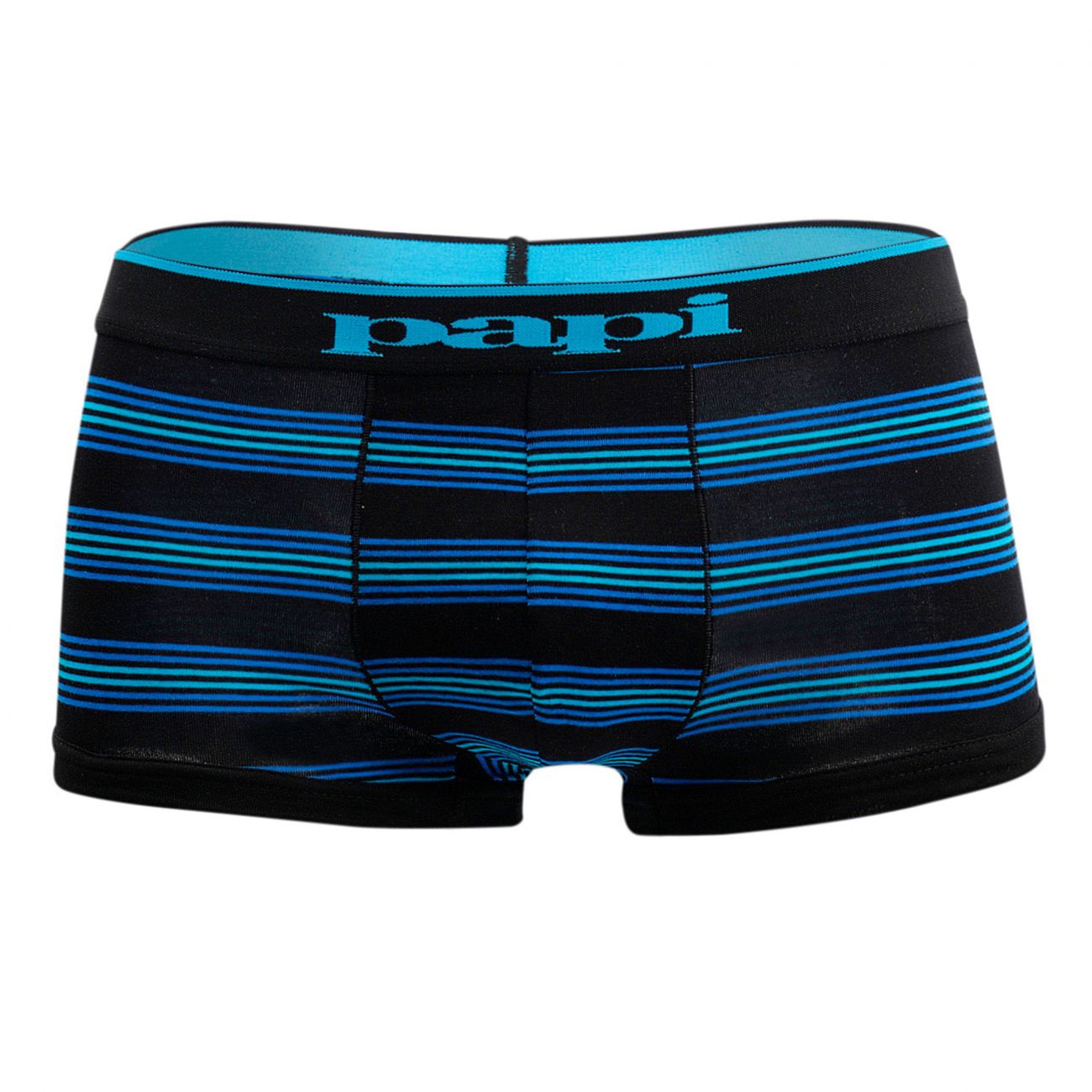 Papi 980503-969 3PK Cotton Stretch Brazilian Yarndye Band Stripe Color Turquoise-Black Papi 980503-969 3PK Cotton Stretch Brazilian Yarndye Band Stripe Color Turquoise-Black