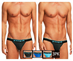 Papi 980911-941 3PK Cotton Stretch Jockstrap Farbe Schwarz-Kobalt-Blau