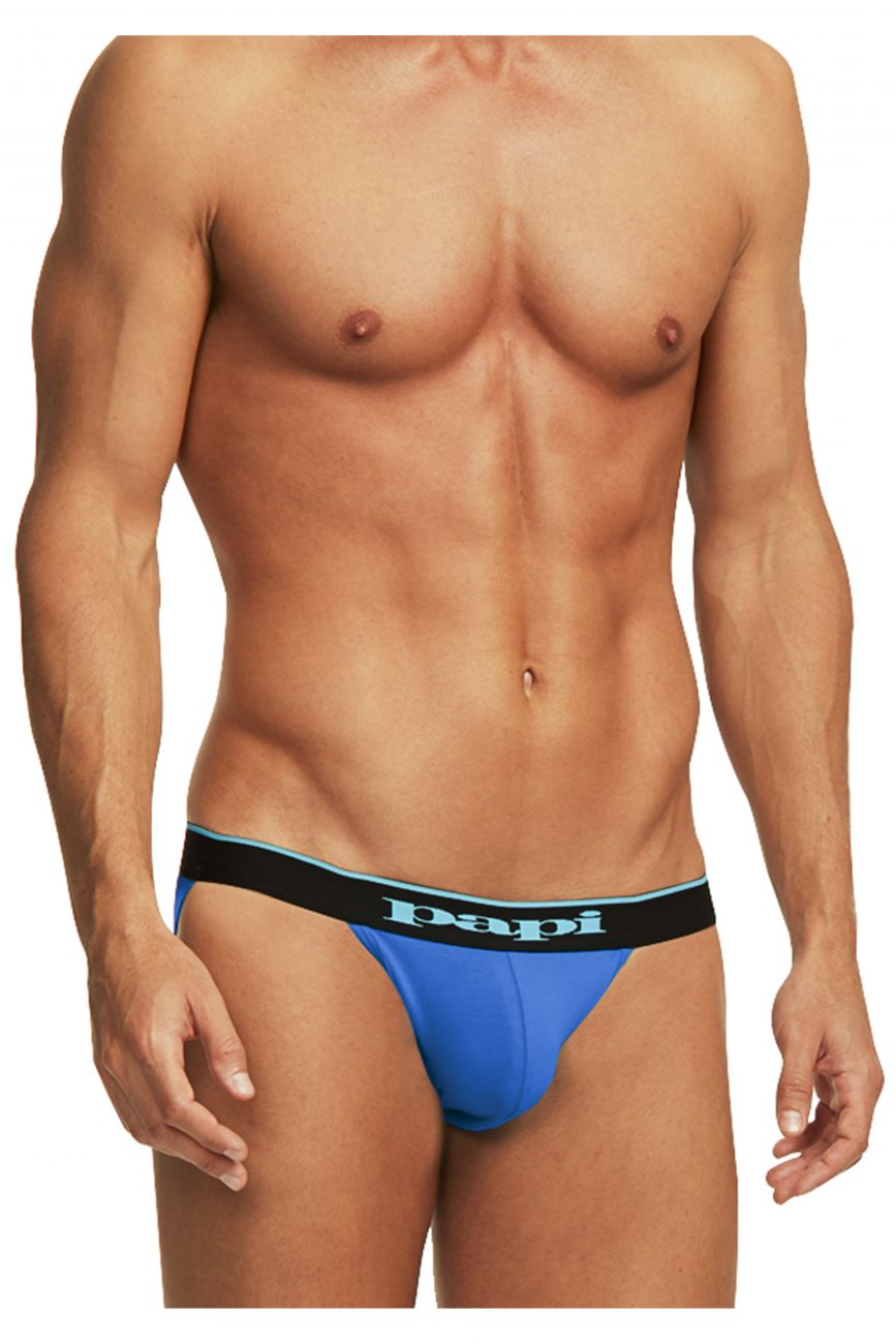 Papi 980911-941 3PK Cotton Stretch Jockstrap Farbe Schwarz-Kobalt-Blau Papi 980911-941 3PK Cotton Stretch Jockstrap Farbe Schwarz-Kobalt-Blau