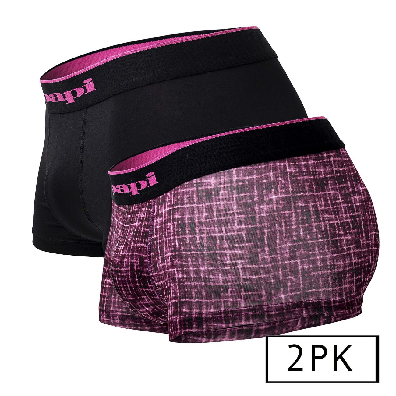 Papi UMPA048 Lot de 2 slips brésiliens en microflex Couleur Berry-Texture Papi UMPA048 Lot de 2 slips brésiliens en microflex Couleur Berry-Texture