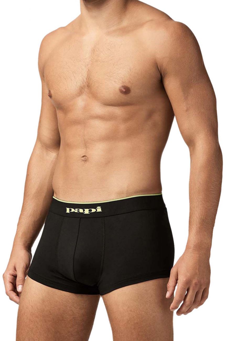 Papi UMPA048 Lot de 2 slips brésiliens Microflex couleur anthracite-léopard Papi UMPA048 Lot de 2 slips brésiliens Microflex couleur anthracite-léopard