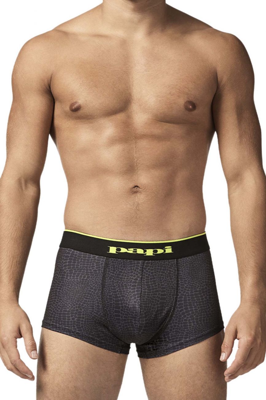 Papi UMPA048 Lot de 2 slips brésiliens Microflex couleur anthracite-léopard Papi UMPA048 Lot de 2 slips brésiliens Microflex couleur anthracite-léopard