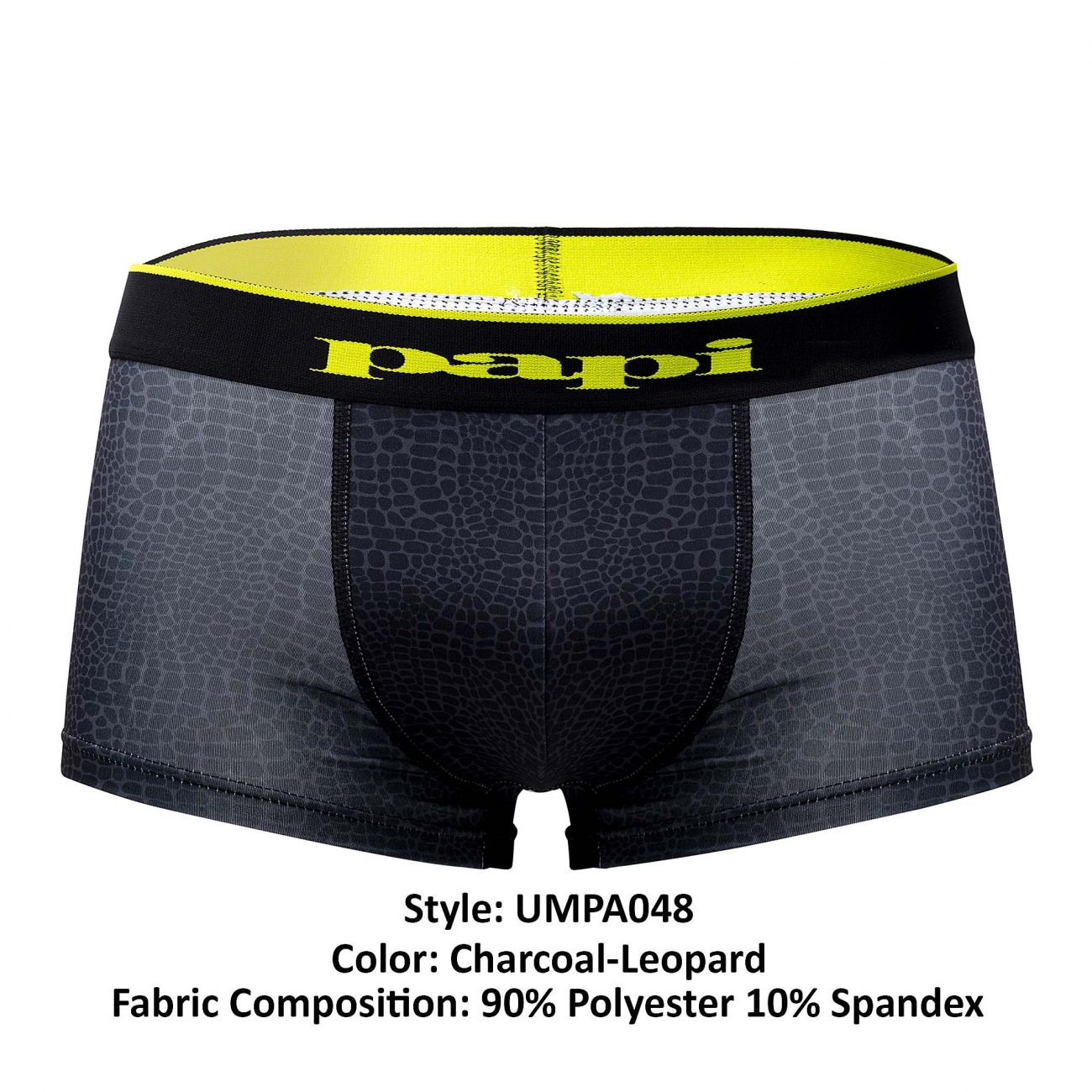 Papi UMPA048 Lot de 2 slips brésiliens Microflex couleur anthracite-léopard Papi UMPA048 Lot de 2 slips brésiliens Microflex couleur anthracite-léopard