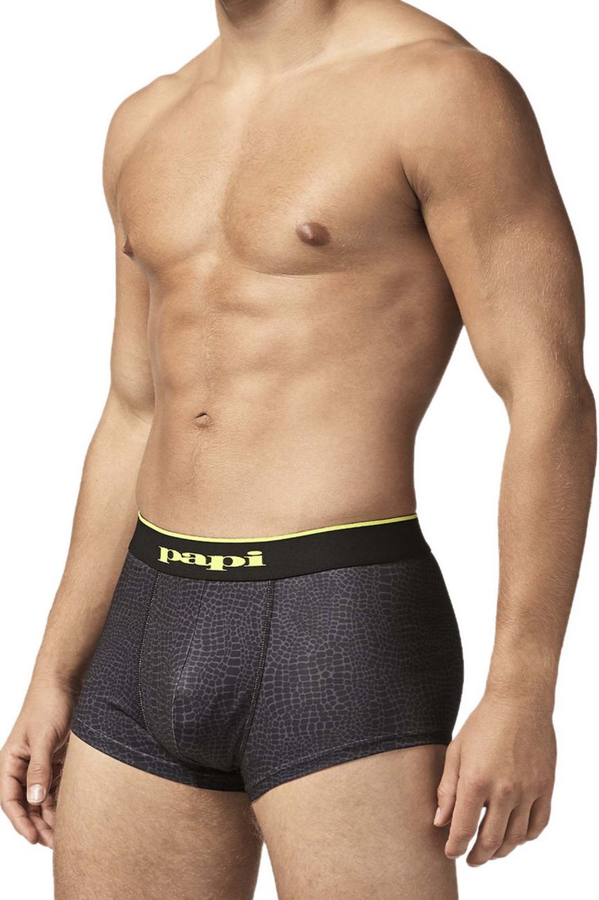 Papi UMPA048 Lot de 2 slips brésiliens Microflex couleur anthracite-léopard Papi UMPA048 Lot de 2 slips brésiliens Microflex couleur anthracite-léopard