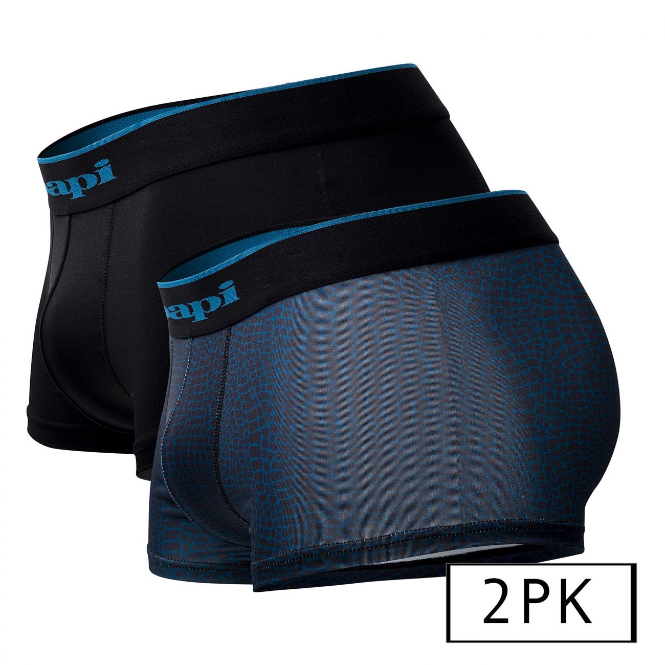 Papi UMPA048 Lot de 2 slips brésiliens en microflex couleur bleu sarcelle-léopard Papi UMPA048 Lot de 2 slips brésiliens en microflex couleur bleu sarcelle-léopard