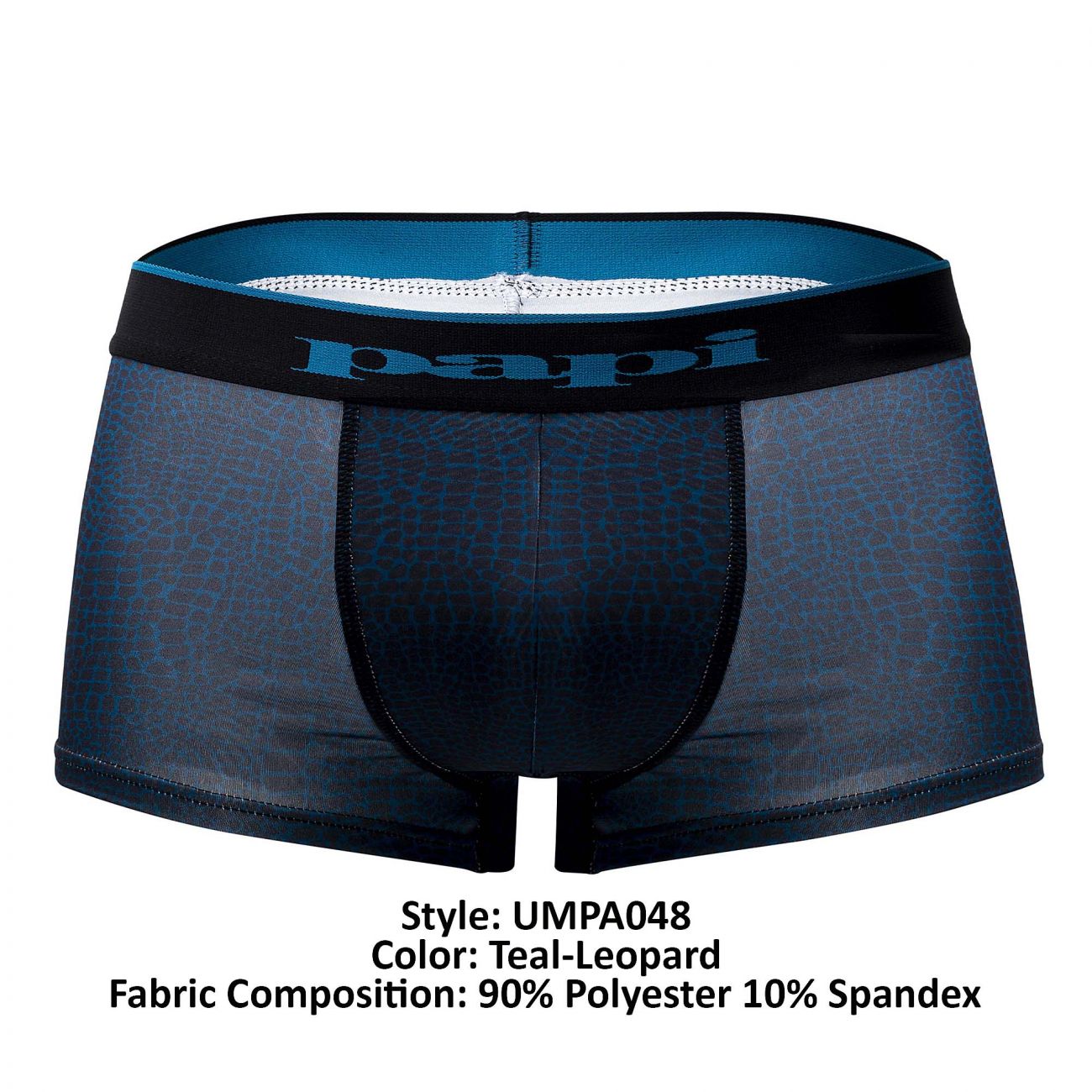 Papi UMPA048 Lot de 2 slips brésiliens en microflex couleur bleu sarcelle-léopard Papi UMPA048 Lot de 2 slips brésiliens en microflex couleur bleu sarcelle-léopard
