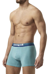 Papi UMPA088 Lot de 2 boxers brésiliens Microflex Couleur Turquoise-Noir