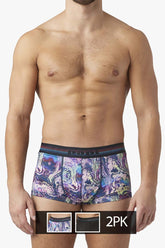 Papi UMPA107 Lot de 2 boxers Microflex Performance Couleur Bleu-Noir