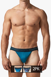 Jockstrap Papi UMPA108 2PK Microflex Performance Couleur Bleu-Imprimé