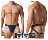 Jockstrap Papi UMPA108 2PK Microflex Performance Couleur Bleu sarcelle-Bleu