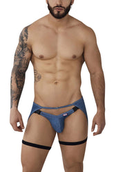 Pikante PIK 0985 Jarretière Lièvre Jockstrap Couleur Bleu