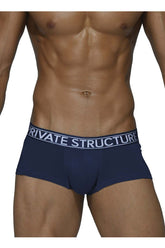 Structure privée PBUX4073 Boxer en bambou platine Couleur bleu marine nuit