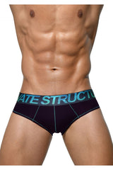 Private Structure PTUZ3791 Platinum Tencel Mini Briefs Color Green-Black