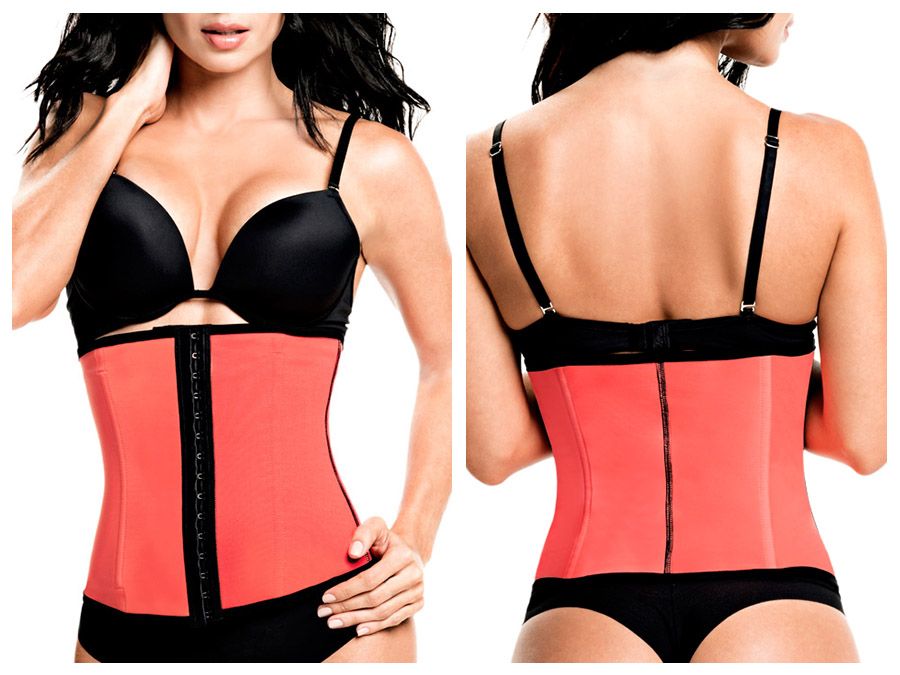 TrueShapers 1061 Latexfreier Workout-Taillenmieder, Farbe Koralle