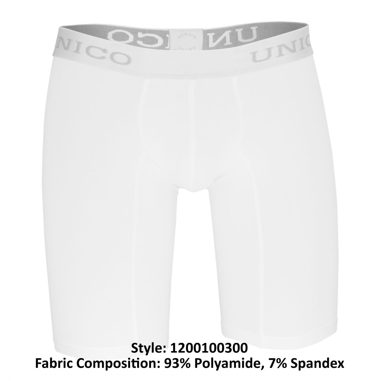 Unico 1200100300 (1212010030300) Boxer Briefs Cristalino Microfiber Color White Unico 1200100300 (1212010030300) Boxer Briefs Cristalino Microfiber Color White