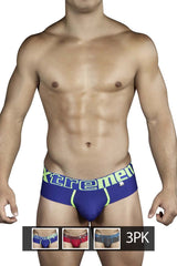 Slip Xtremen 91011-3 3PK Couleur Bleu-Rouge-Gris