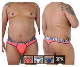 Xtremen 91031X-3 3er-Pack Tangas Farbe Fuchsia-Weiß-Blau