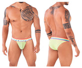 Bikini en maille Xtremen 91104 Pride couleur vert fluo