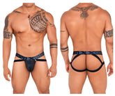 Jockstrap imprimé serpent Xtremen 91128 Couleur Noir