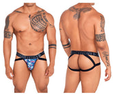 Jockstrap imprimé Xtremen 91130 couleur Royal
