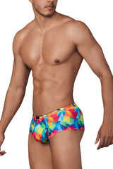 Boxer en microfibre imprimé Xtremen 91147 Couleur Rainbow Prism