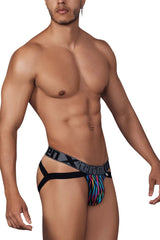 Jockstrap en microfibre imprimé Xtremen 91148 Couleur Disco Zebra