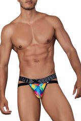 Jockstrap en microfibre imprimé Xtremen 91148 Couleur Rainbow Prism