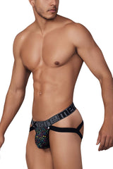 Jockstrap en microfibre imprimé Xtremen 91148 Couleur Smiley Face