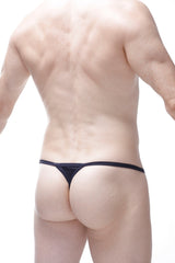 Pince à string en satin noir