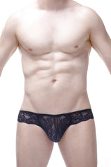 Jockstring en dentelle et perles